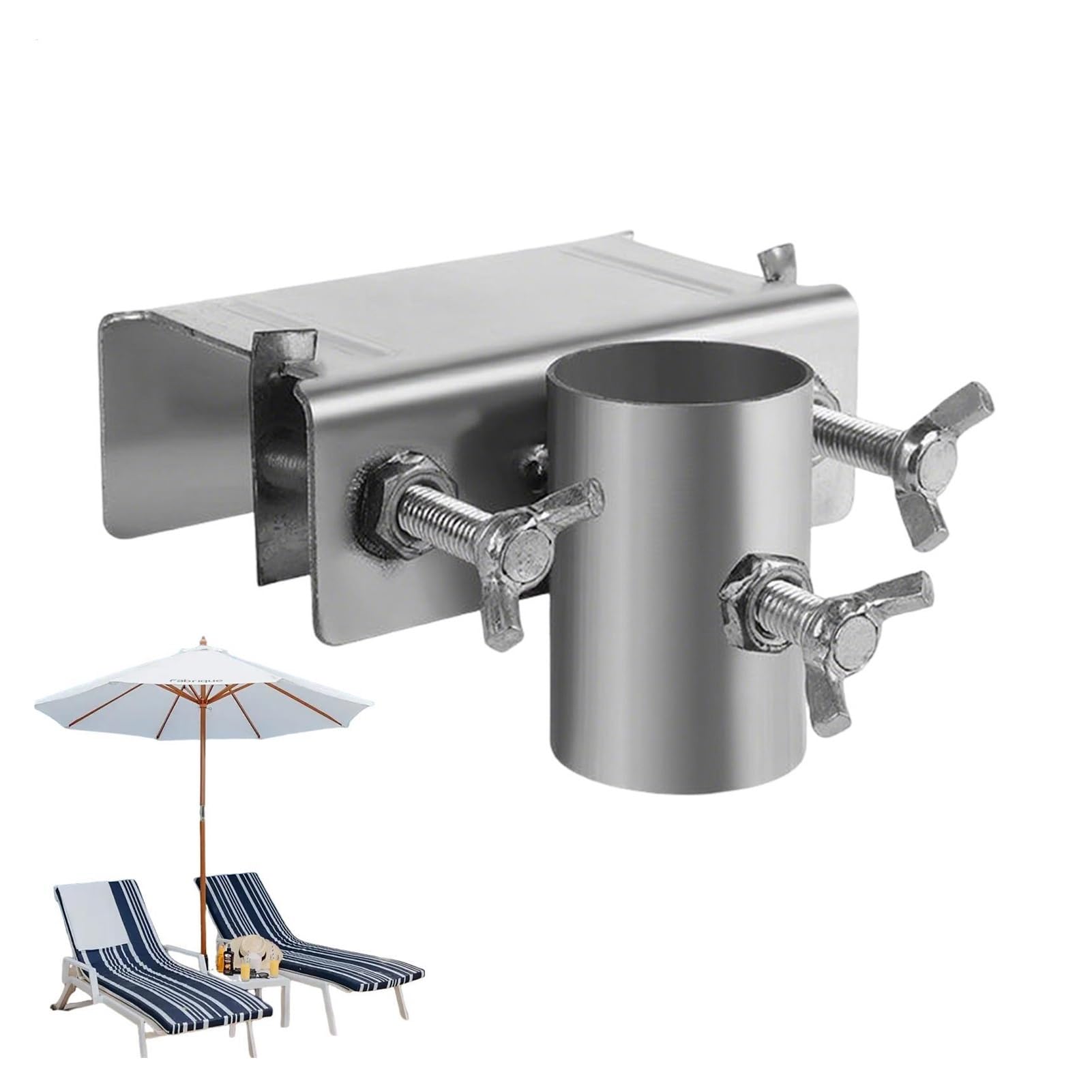 Portaombrelli for Balcone da Patio con Clip for ringhiera del Ponte Portaombrellone Regolabile Clip Supporto for Asta Base Staffa a