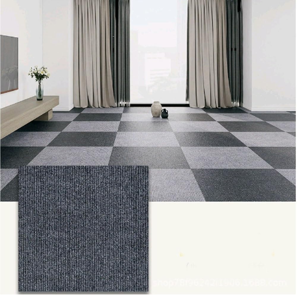 Płytki podłogowe winylowe, Płytki dywanowe samoprzylepne 30x30 cm, wielokolorowe, opakowanie 5, 10, 20 płytek(Dark Gray,5 tiles)