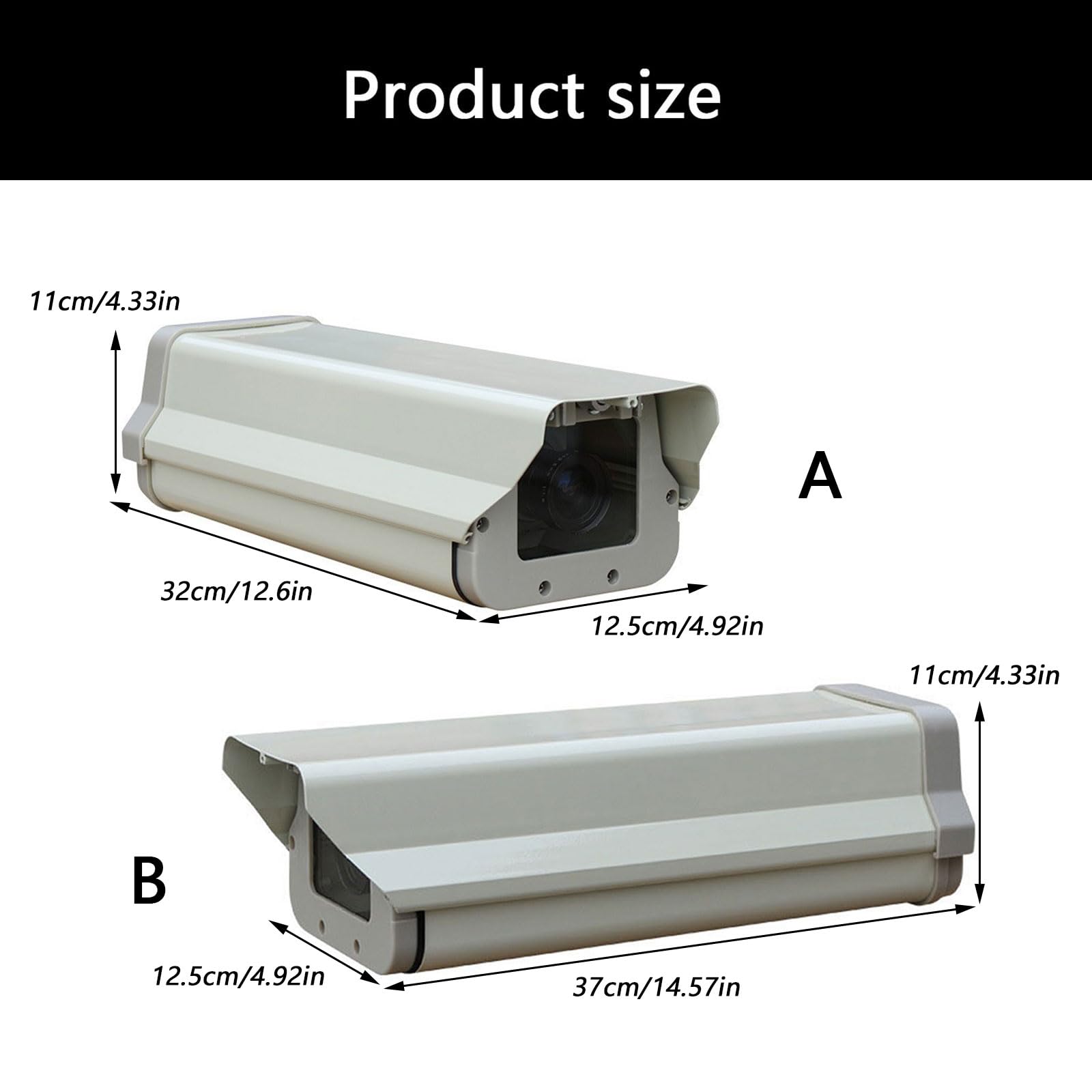 Boîtier de caméra de vidéosurveillance professionnel résistant aux intempéries 10/30,5 cm Boîtier en alliage d'aluminium