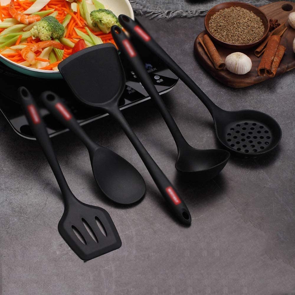Zestaw przyborów kuchennych 5 szt. Zestaw przyborów silikonowych Non Stick zestaw narzędzi kuchennych Łopatka Łopata Izolacja cieplna Naczynia kuchenne/3872