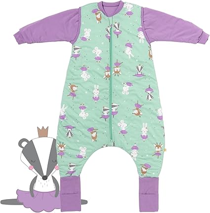 Babyslaapzak Met Voeten Schlummersack Slaapzak Met Voeten - 2,5 TOG - Het Hele Jaar - Voor Kinderen 100-110 Cm - Oeko-Tex Gecertificeerd Katoen Slaapzak Maat 100-110 Cm