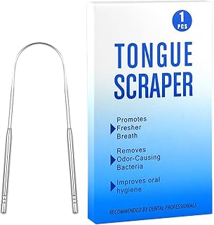 Stainless Steel Tongue Scraper | Bad Breath Removal Tool For Women And Men Tea Drinkers Stage Artists Fitness Lovers Awkward Office Gym