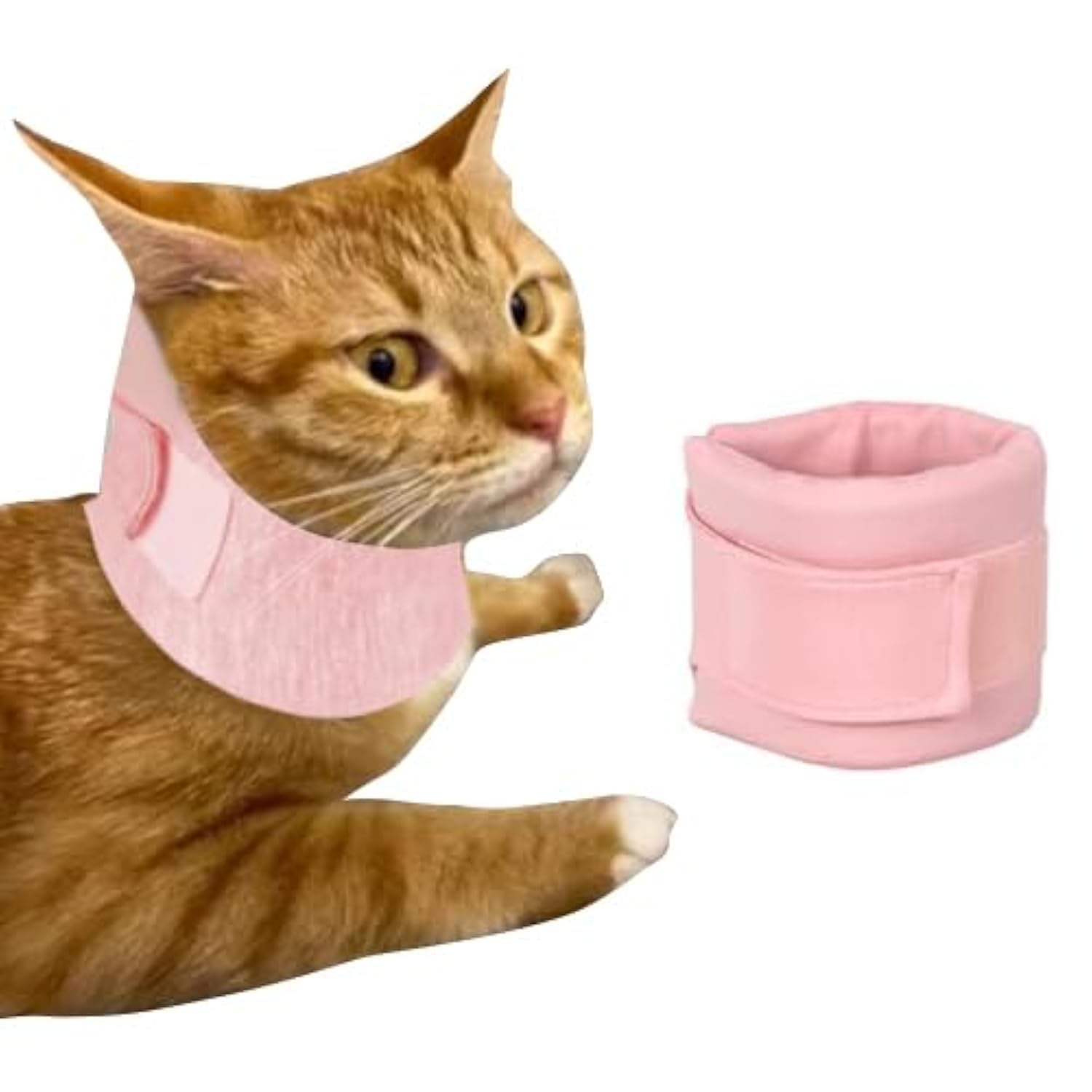 Cat Neck Brace Cover - Adjustable Elizabethan Collar for Post-Surgery Recovery Anti-Lick Wound Protective Cervical Cone for Small Medium Large Dogs Cats (Neck Girth 5.5-110" Depth3.1