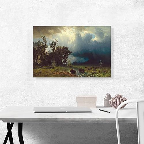Miniatura 2 de ARTCANVAS Albert Bierstadt - Lienzo decorativo con marco estirado y enmarcado para decoración de pared, 26 x 18 pulgadas (0.75 pulgadas de