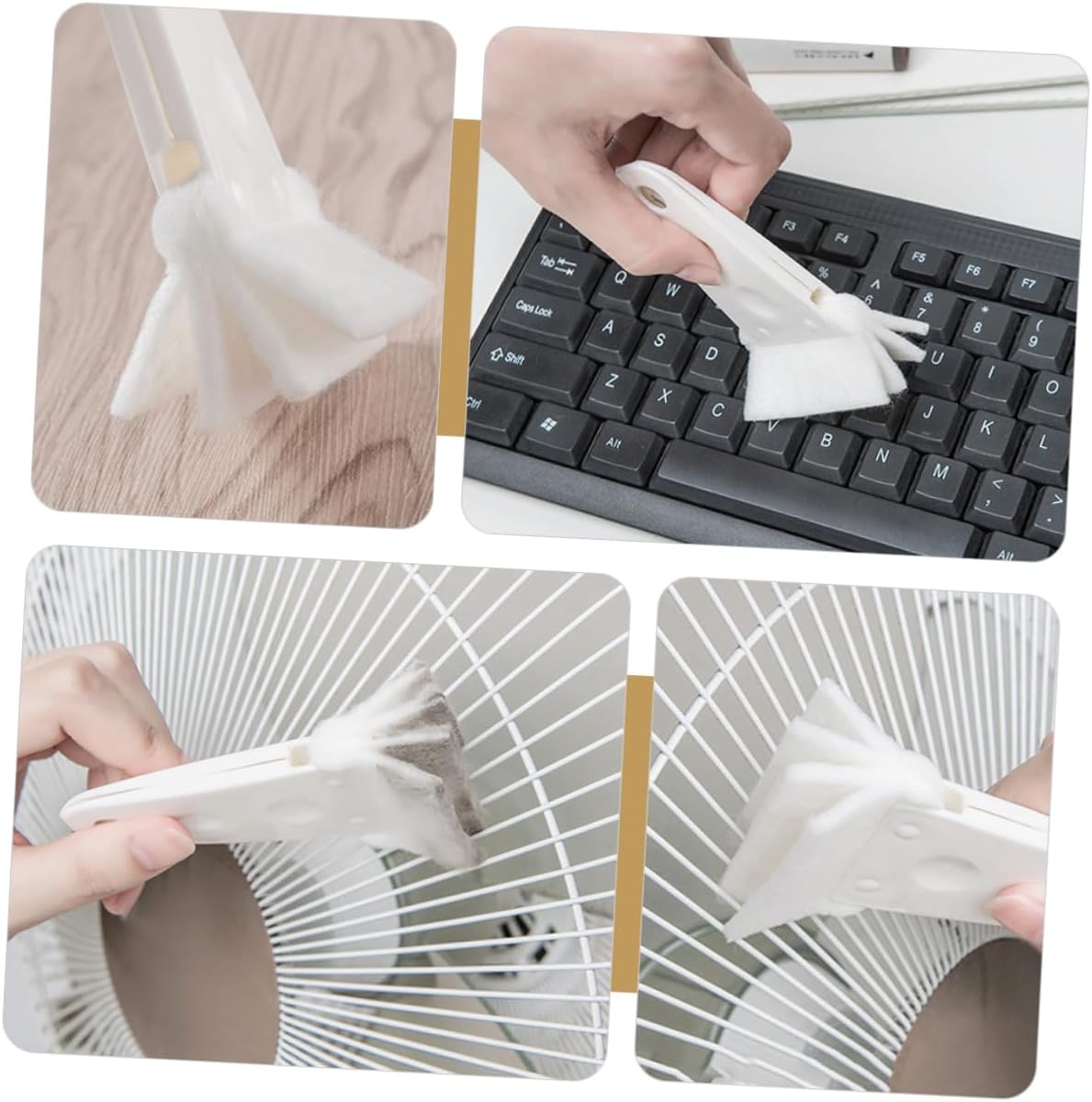 CALLARON 4Pcs Cleaning Brush for Electronics Keyboard and Car Vents Multi Functional Tools for Dust Removal Hard to Reach Areas for Home and Office Use
