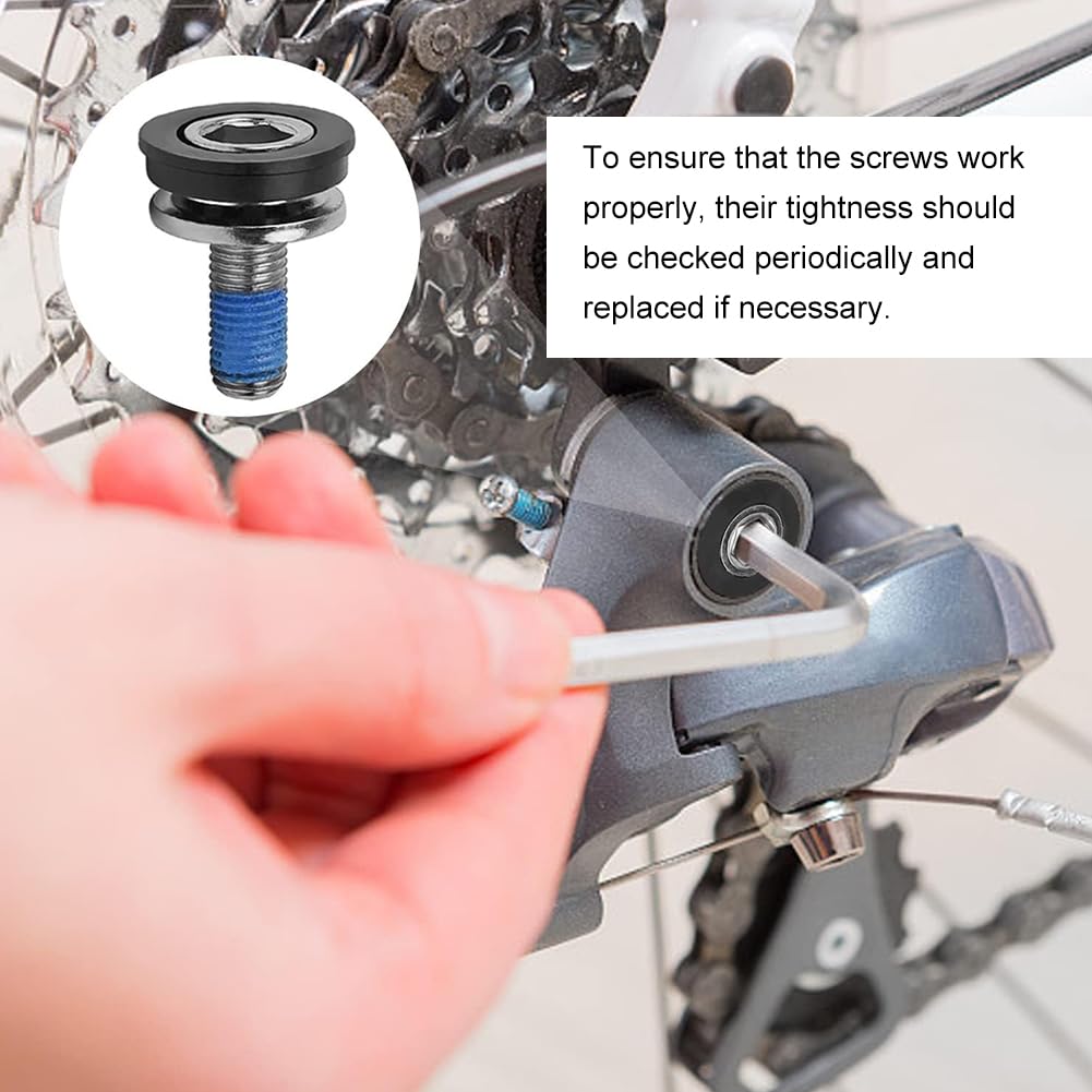 Bulloni per Pedivella Bici M8 x 18 mm, 4Pz Viti per Cuscinetti a Pedale, Filettate M8 a Testa Esagonale per Braccio a Manovella, Impermeabili, Prova di Sabbia