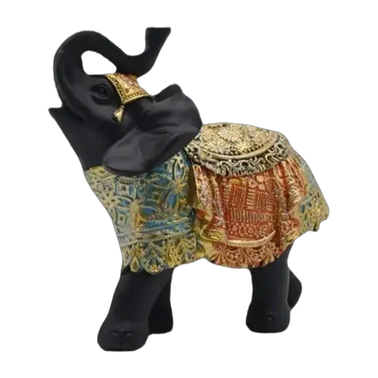Sculpture décorative éléphant aux finitions soignées en résine