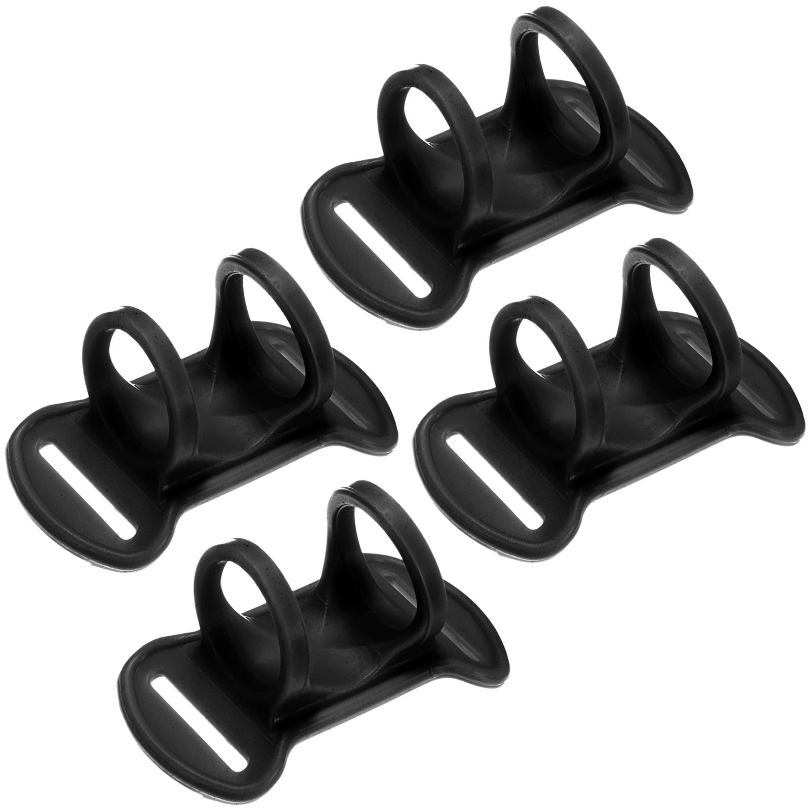 M METERXITY 4-Pack Headlamp Flashlight Holder, High Elastic Silicone Headlamp Stand Bicycles Lights Mount Bands for Telescopes Flashlights Cycling Hiking [Black,0.98"/25mm]