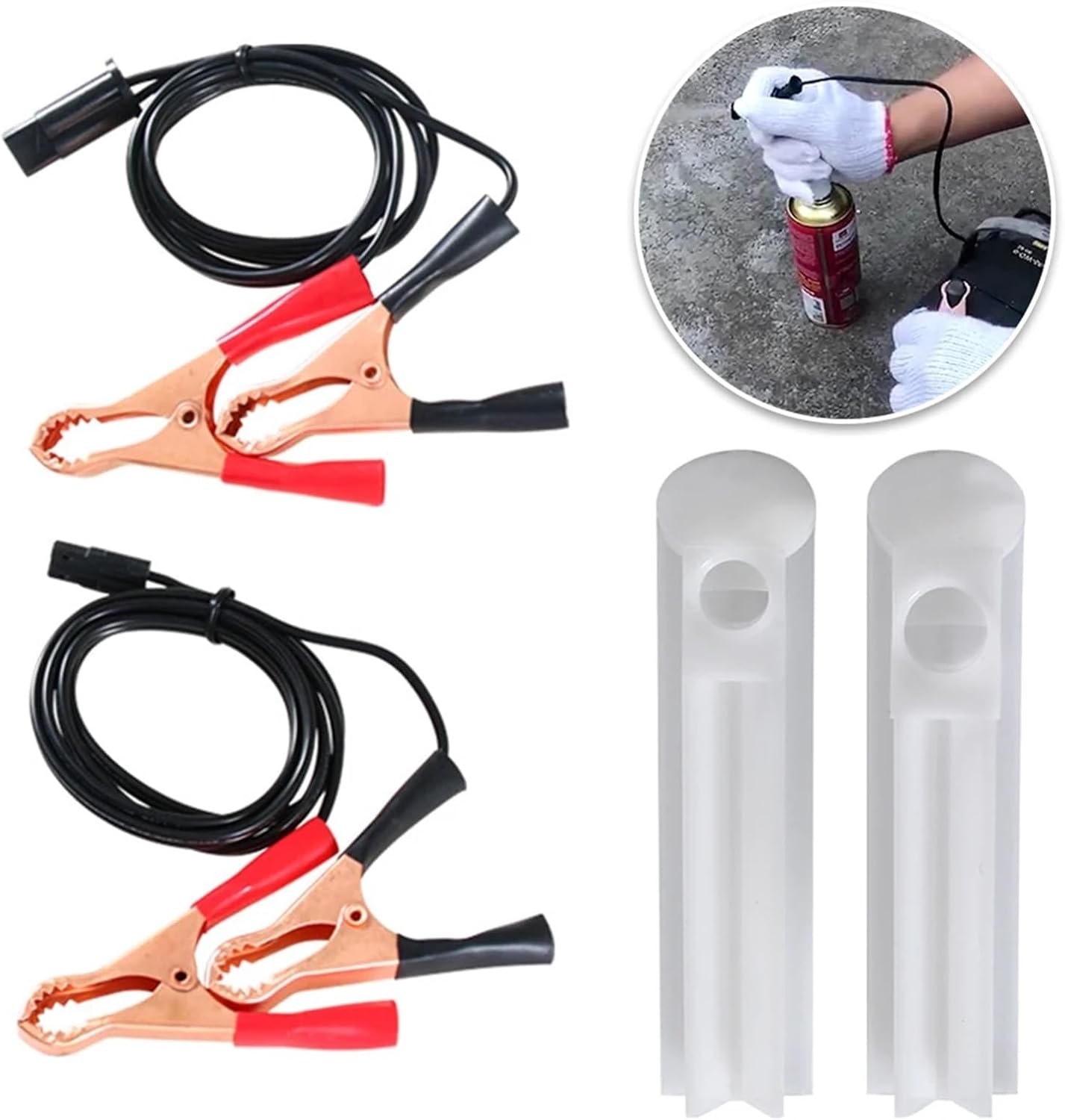 Car Fuel Injector Flush Cleaner Jet Nozzle Cleaning Tools DIY Kit car Cleaning Wash Accessories Universal for motorcycle scooter(2Pcs Line)