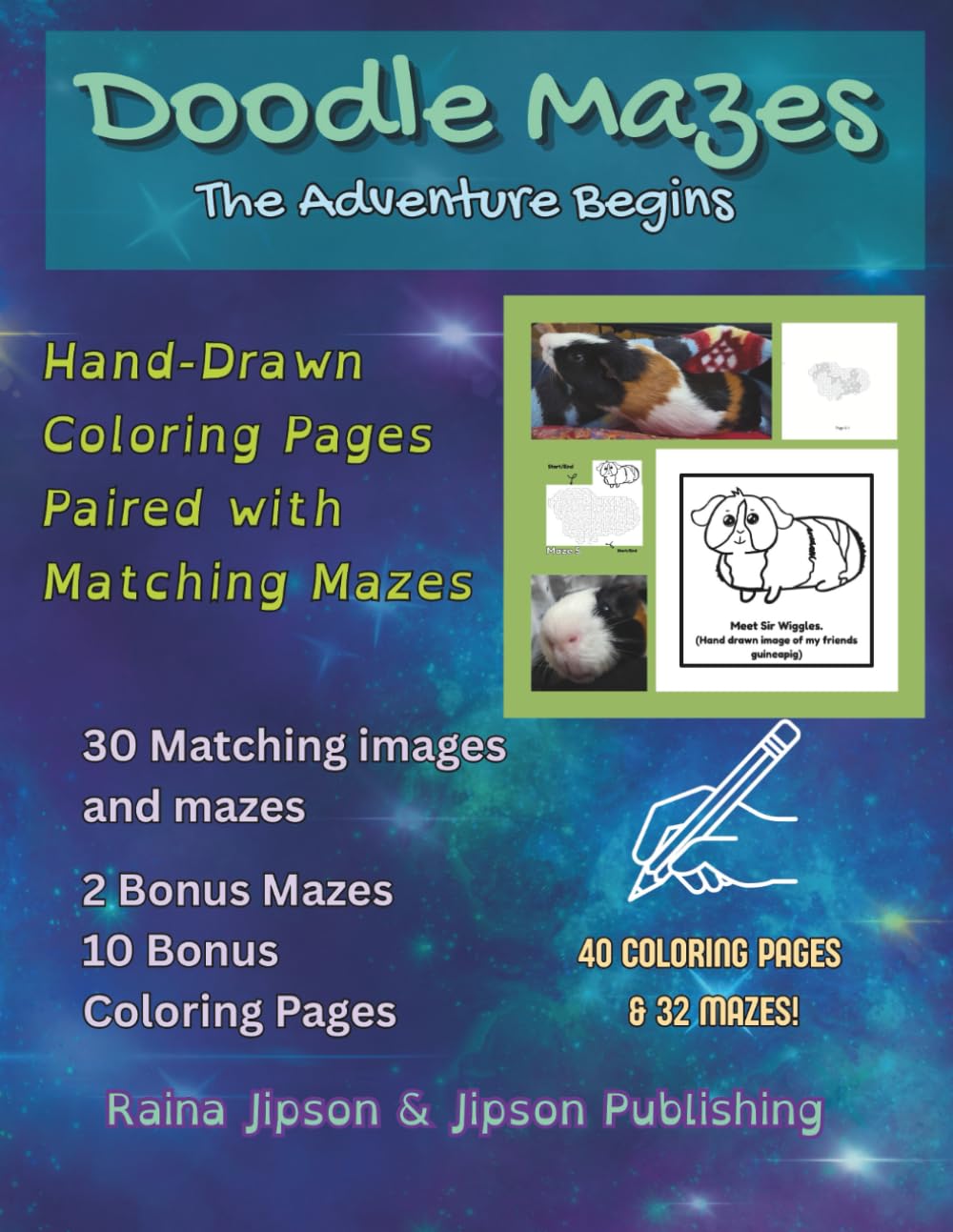 Doodle Mazes: The Adventure Begins: hand-crafted charming coloring pages with mazes that match in shape