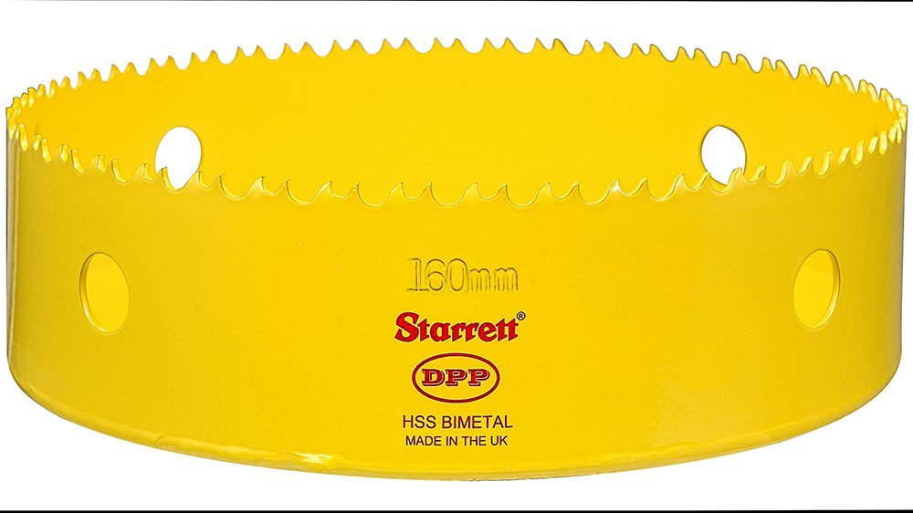 Starrett DH160M BiMetal Dual Pitch Professional Hole Saw, HSS Teeth, 6