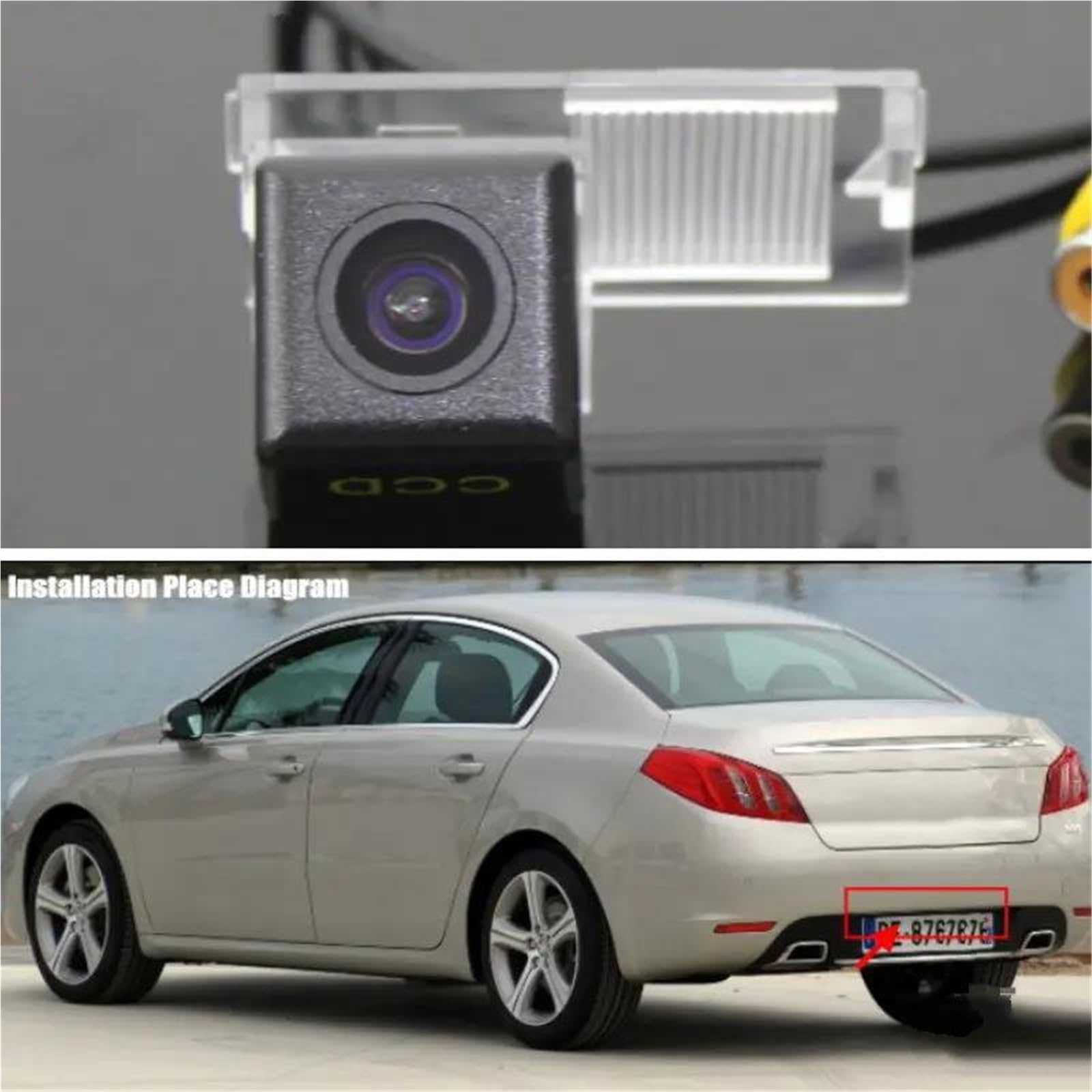 Telecamera Posteriore Telecamera per Retromarcia Senza Fili per Peugeot 408 508 2011 2012 2013 2014 308 408 3008