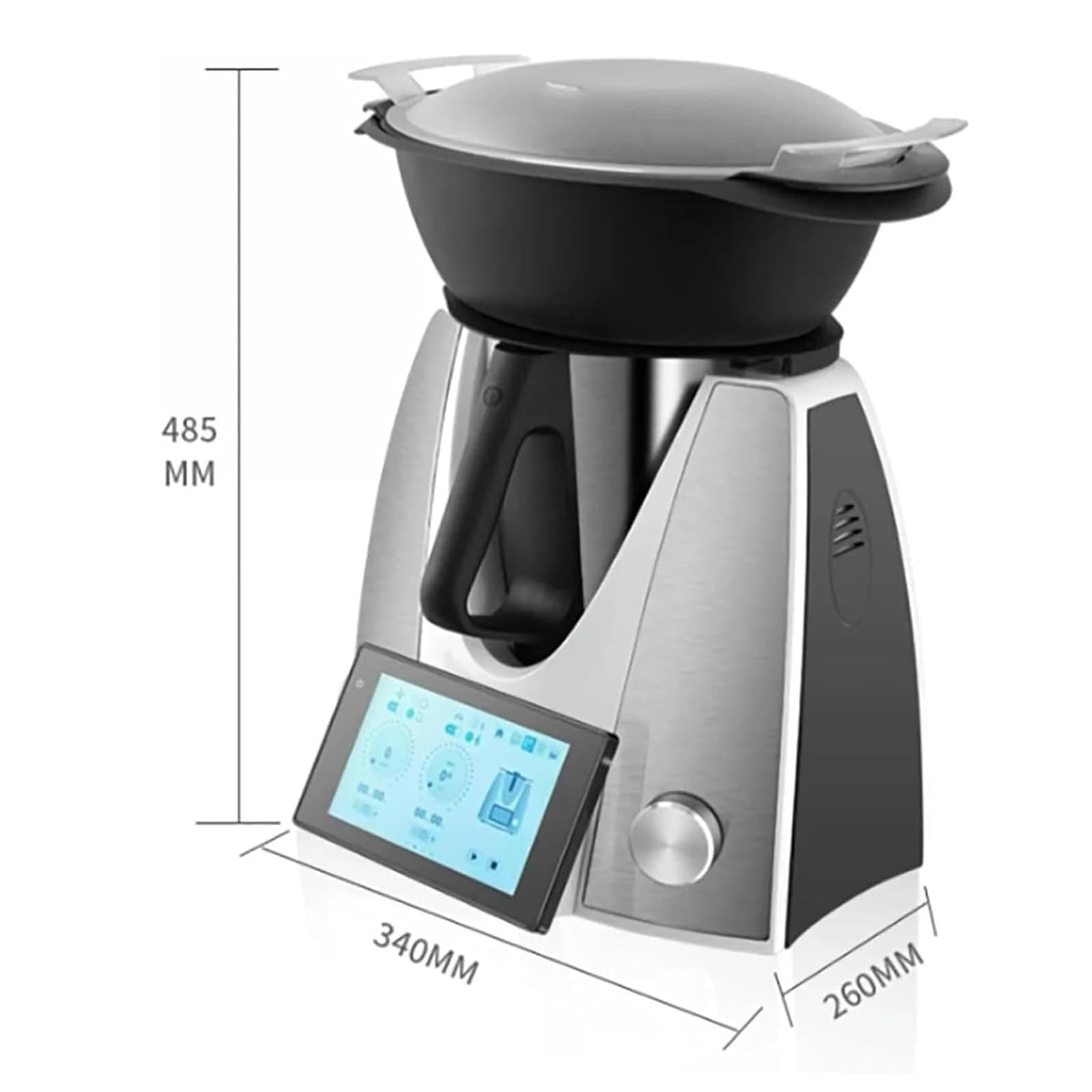 Robot de cocina eléctrico Thermomixer, pantalla TFT de 7 pulgadas, 35-11000 RPM, mezcla de 360° para freír y guisar, máquina de cocina versátil