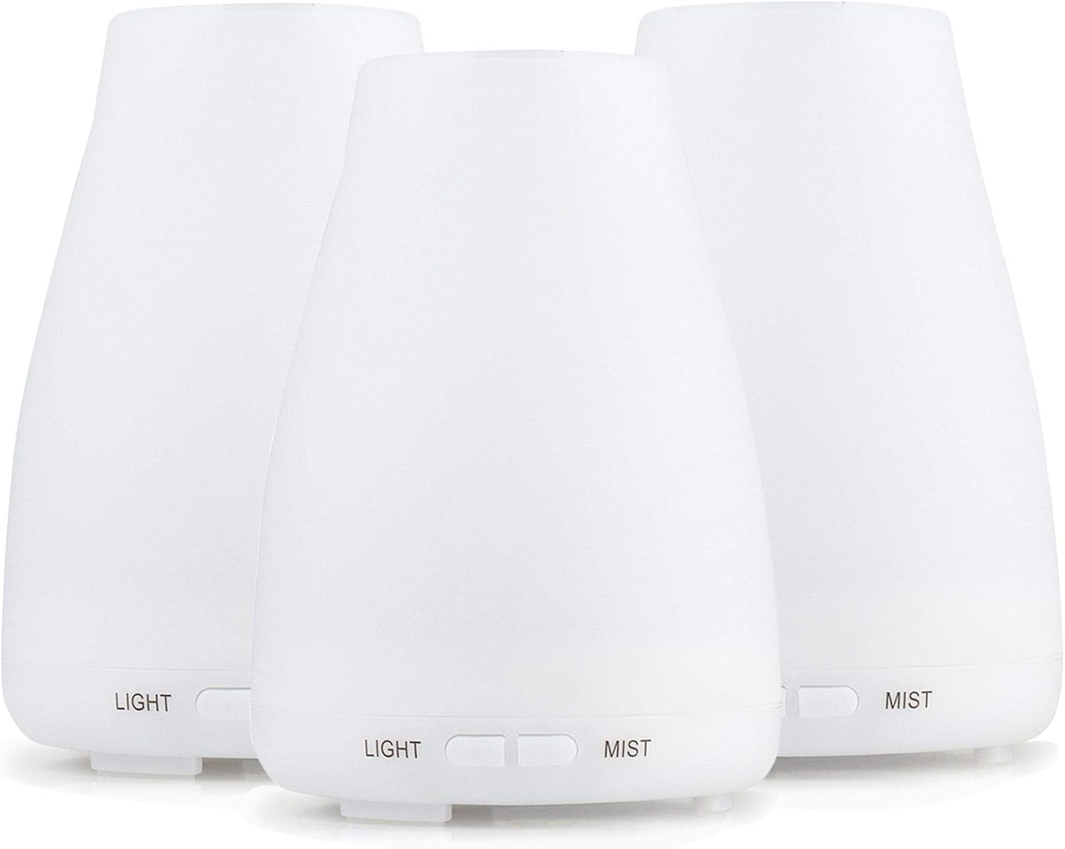 EcoGecko 3 unidades difusoras, difusor de aceite esencial de aromaterapia, difusor de aceite aromático con luces LED que cambian de color