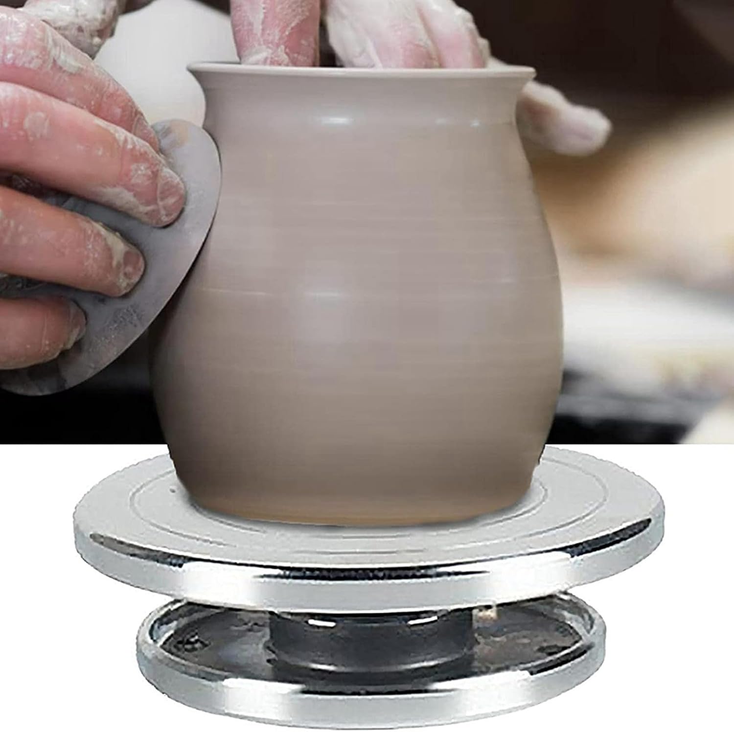 3X Heavy Duty Sculpting Wheel Turntable Pottery Stand Revolving DIY Tool Art Crafts Platform for Model Building - 15cm