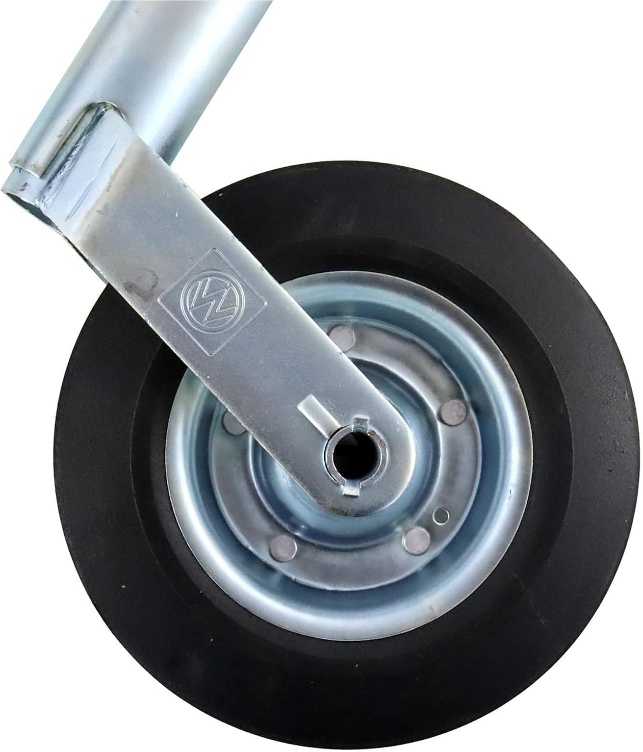 Boat Trailer Jack with Wheel - Swivel Trailer Jack, Jockey Wheel Front with Holder Clamp 150kg 48mm Mount, Heavy-Duty Bolt-On Swivel for Caravan(