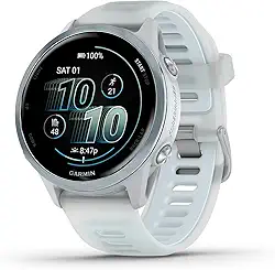 Garmin Relógio Forerunner 570 Azul Nuvem com Marfim 42mm com Monitor Cardíaco de Pulso e GPS