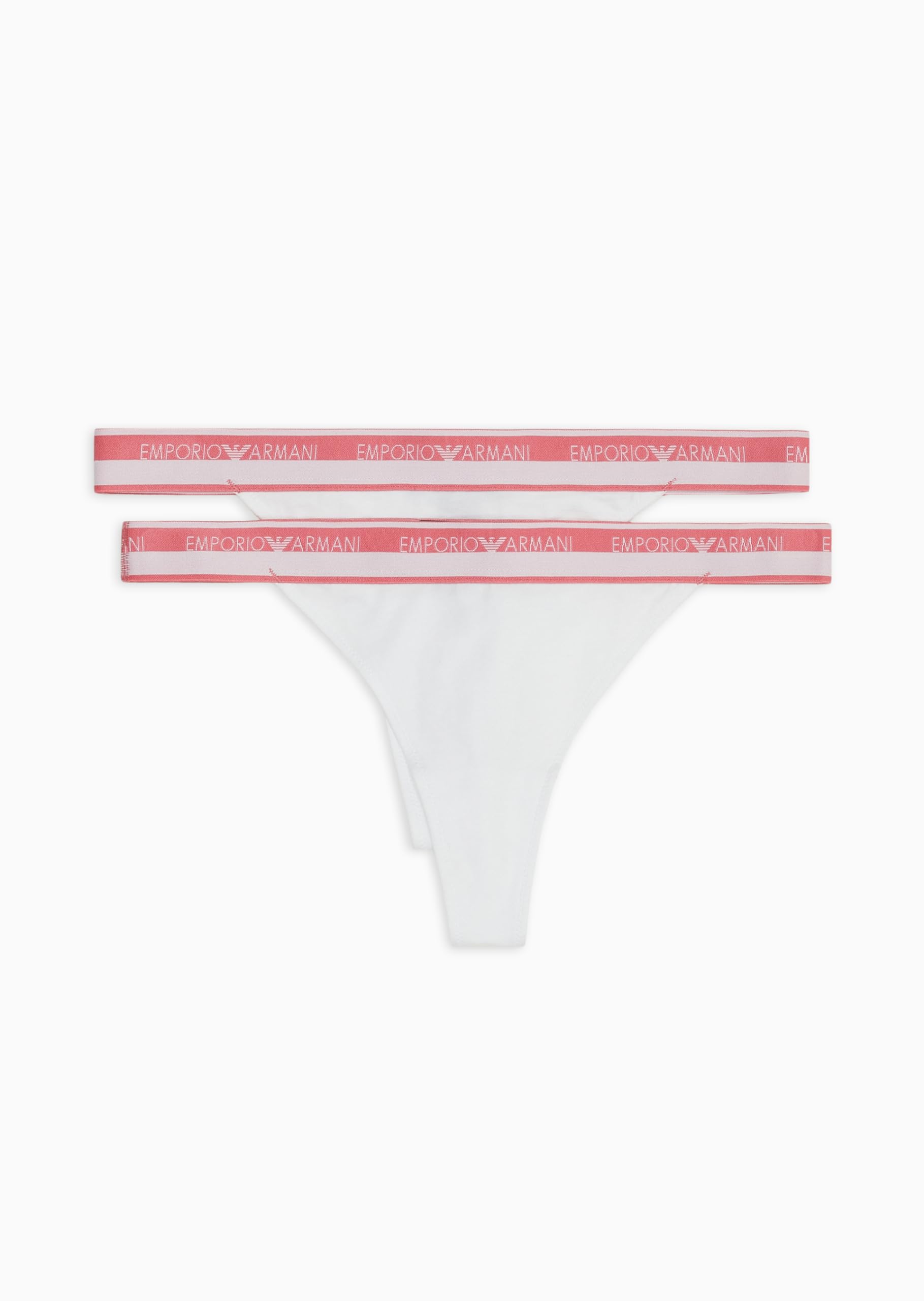 Emporio Armani womens Stretch Cotton Logo Band 2 Pack Thong
