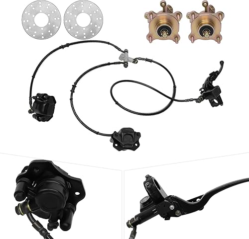 Miniatura 4 de Kit de rotores de disco de freno y eje de dirección de cubo de rueda delantera para vehículos todo terreno de 125 cc, 150 cc, 200 cc, 250 cc, todo