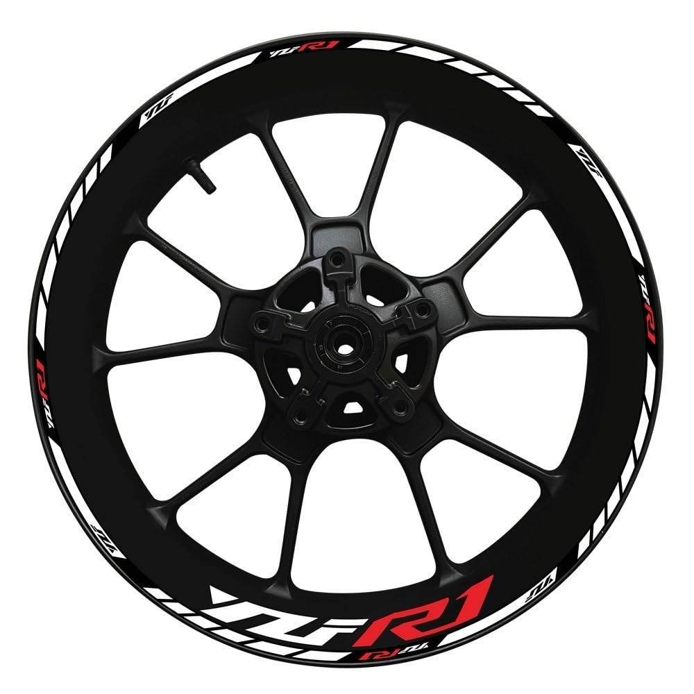 for for YZFR1 for YZF for R1 Motorcycle 2022 17 Inch Wheel Hub Decal Decoration Set Rim Modification Reflective Sticker(11)