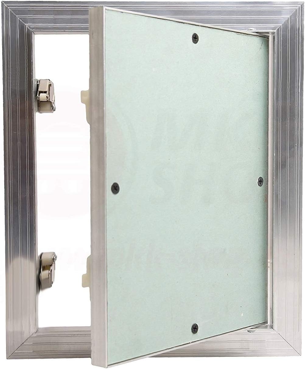 Inspection Hatch - Service Door / 300 x 400 mm / Gypsum Plasterboard / 25 mm Double Layered / 30 x 40 cm / with Aluminium Frame / Suitable for Moist Rooms / Green Drywall