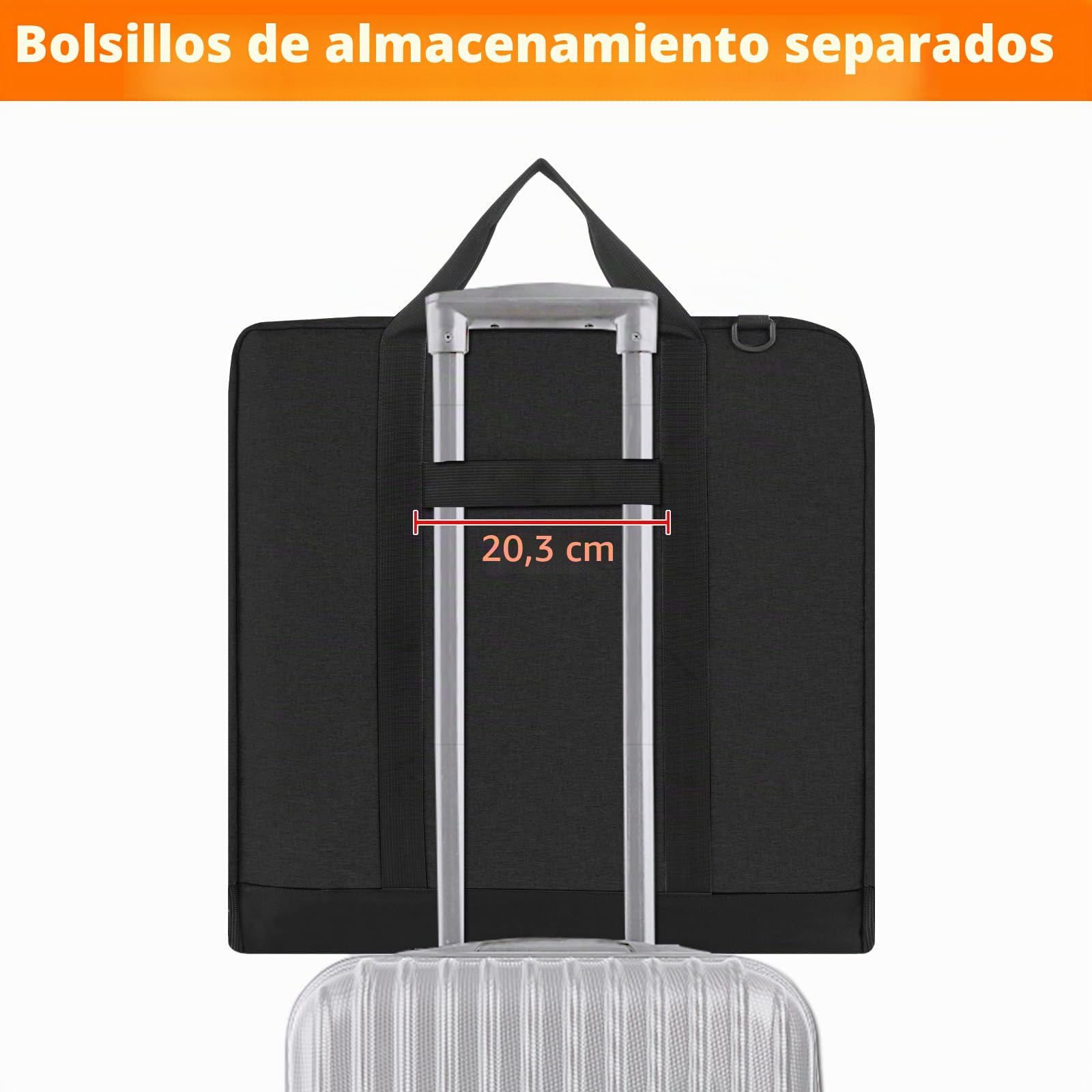 KINGSLONG Portatrajes Hombre Viaje Port Traje Bolsas Trajes Funda Traje Hombre Fundas Ropa para Trajes Abrigos Vestidos de Noche con Gancho y Bolsa para Zapatos