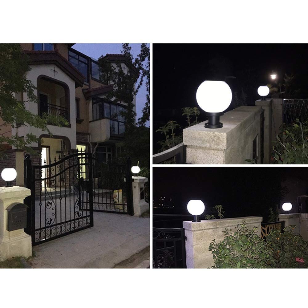 Kreatywna Lampa Kolumnowa Ze Stali Nierdzewnej, Ip65, Wodoodporna, Zewnętrzna, Słupowa, Lampa Uliczna Led, Oświetlenie Bramy Ganku, Akrylowa Kula, Dekoracja Dziedzińca I Pati