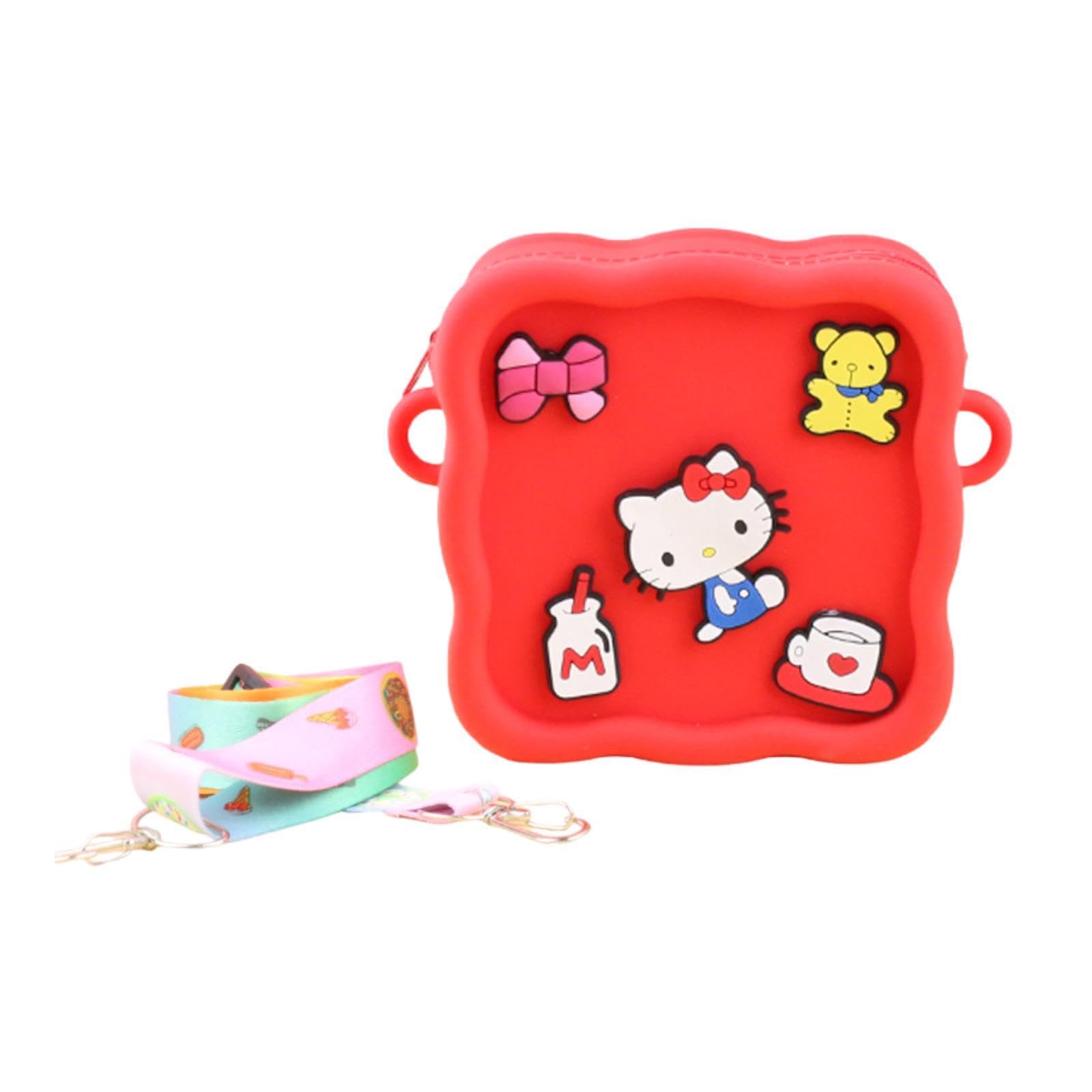 Holes Wallet Zipper Closure Portable Fashion Small Storage Bag Change Pouch Red-image-47