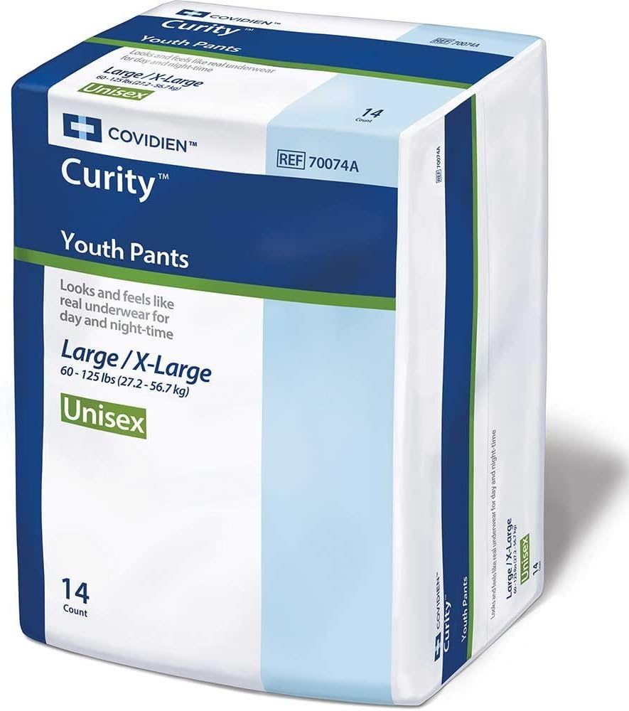 COVIDIEN Youth Training Pants Pull On Large Disposable Heavy Absorbency (#70074A, Sold Per Pack)