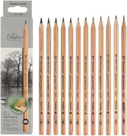 Amazon  BRAVE 鉛筆12本セット 5Bタイプ 描き用 画材セット 鉛筆 絵画 