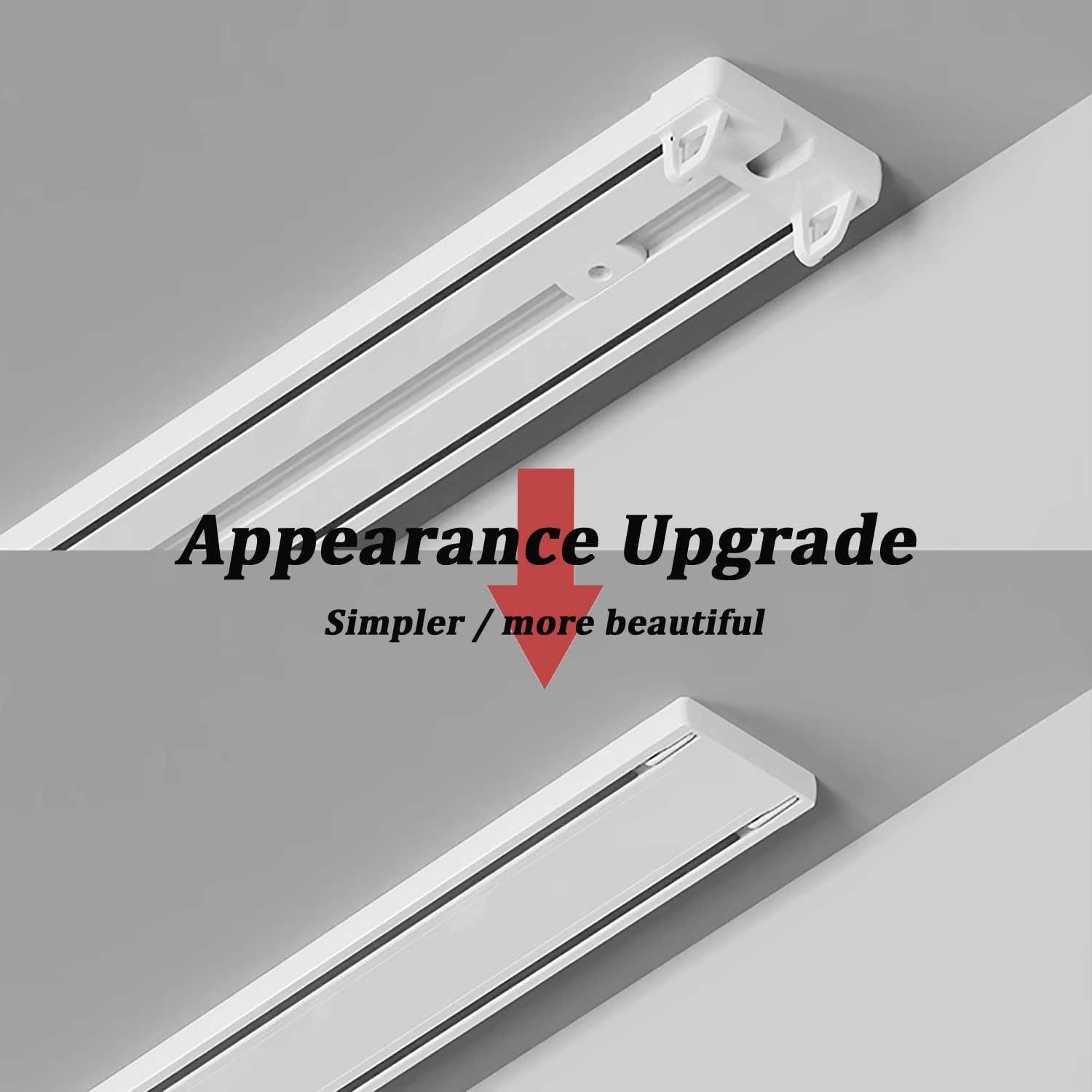Système de tringle à rideaux double voie en aluminium – Tringle à rideaux de 1,8 m / 5.9ft montée au plafond pour rideaux coulissants lisses et solutions polyvalentes de décoration d'intérieur