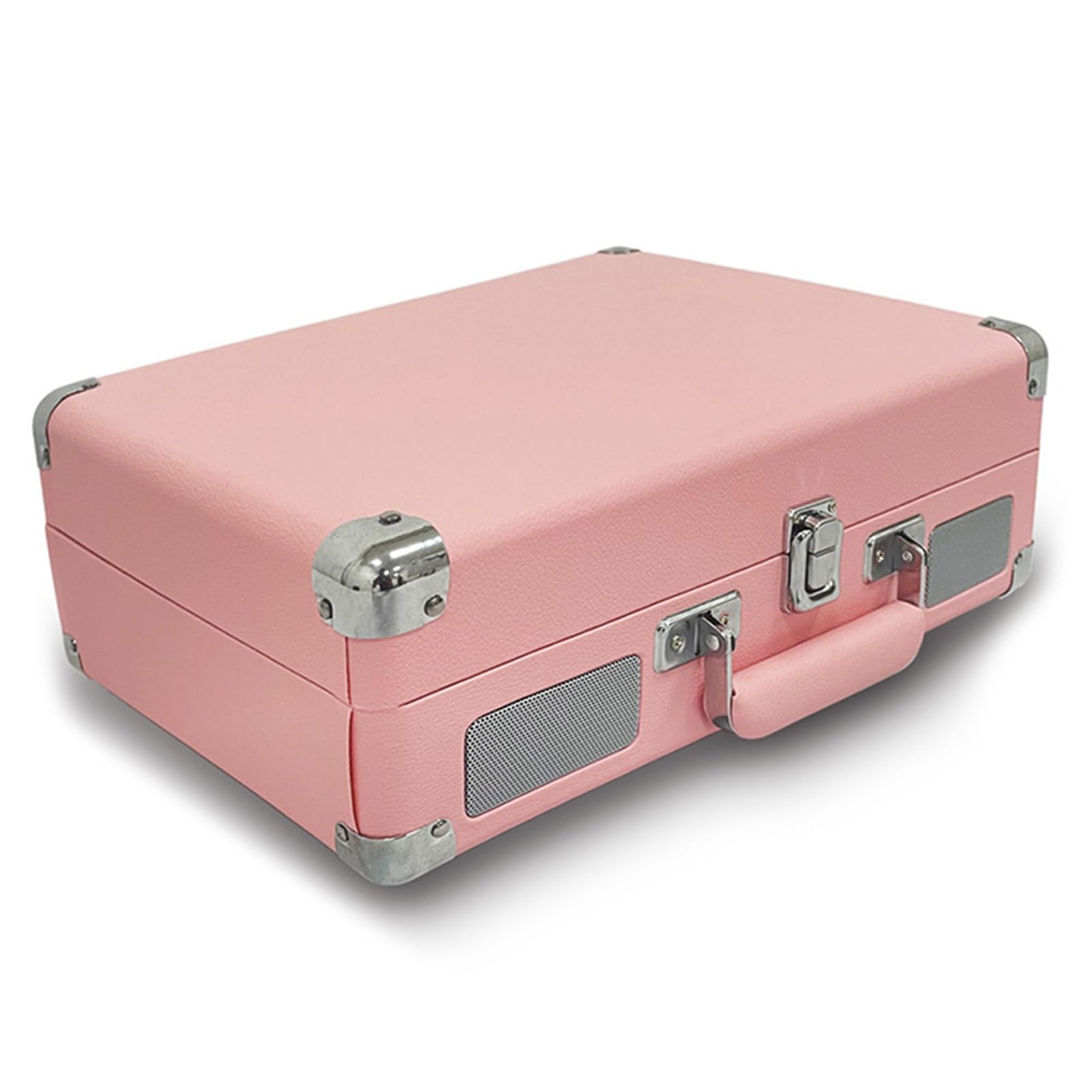 YUYTE Giradischi Vintage con Supporto USB e SD - Giradischi 33/45/78 Giri per Dischi da 7/10/12 Pollici, Fonografo Portatile con Altoparlanti (PINK)
