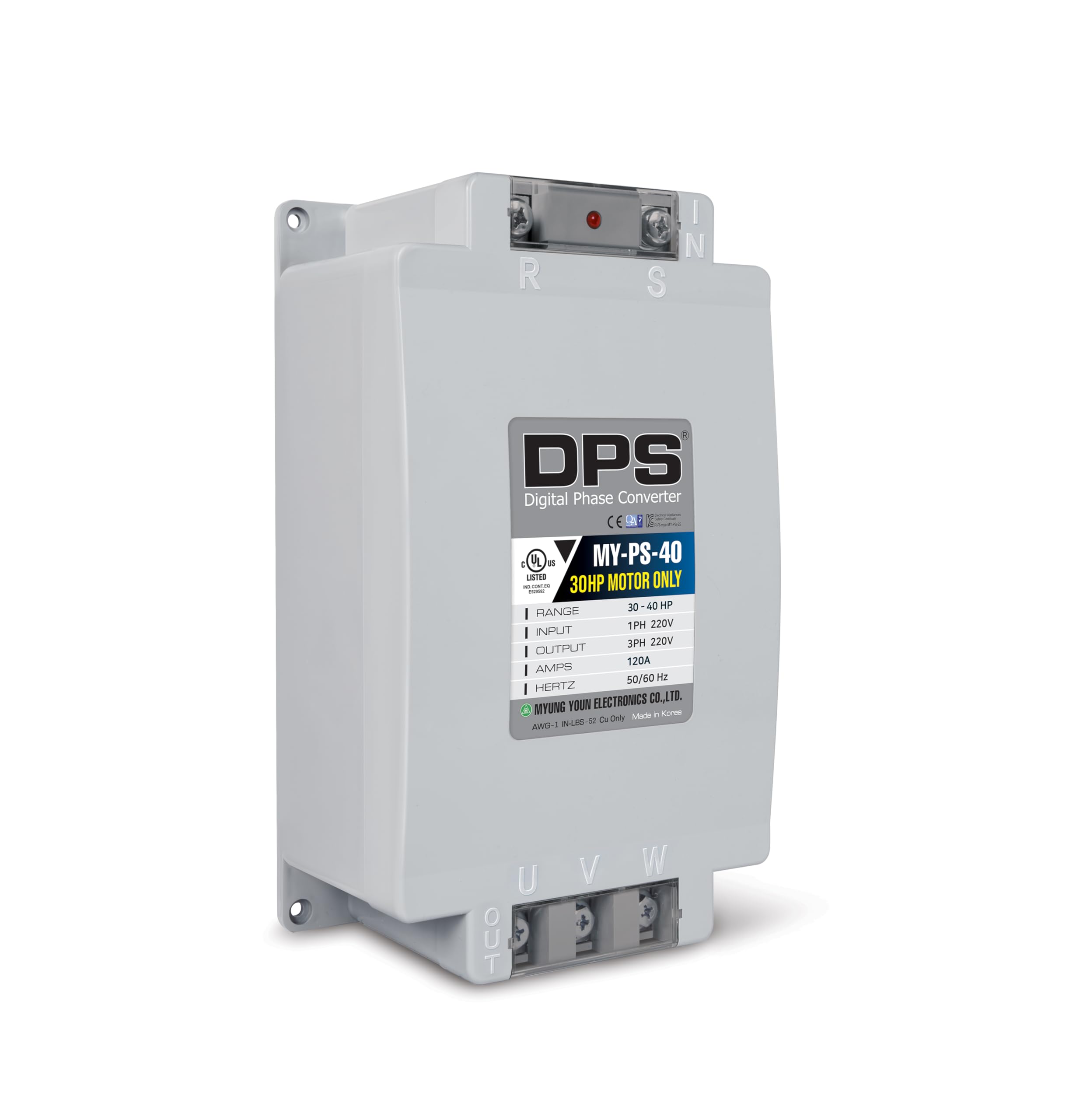 Buy Capacity(DPS) 40HP 120A 220V, Single-Phase to 3-Phase Converter ...