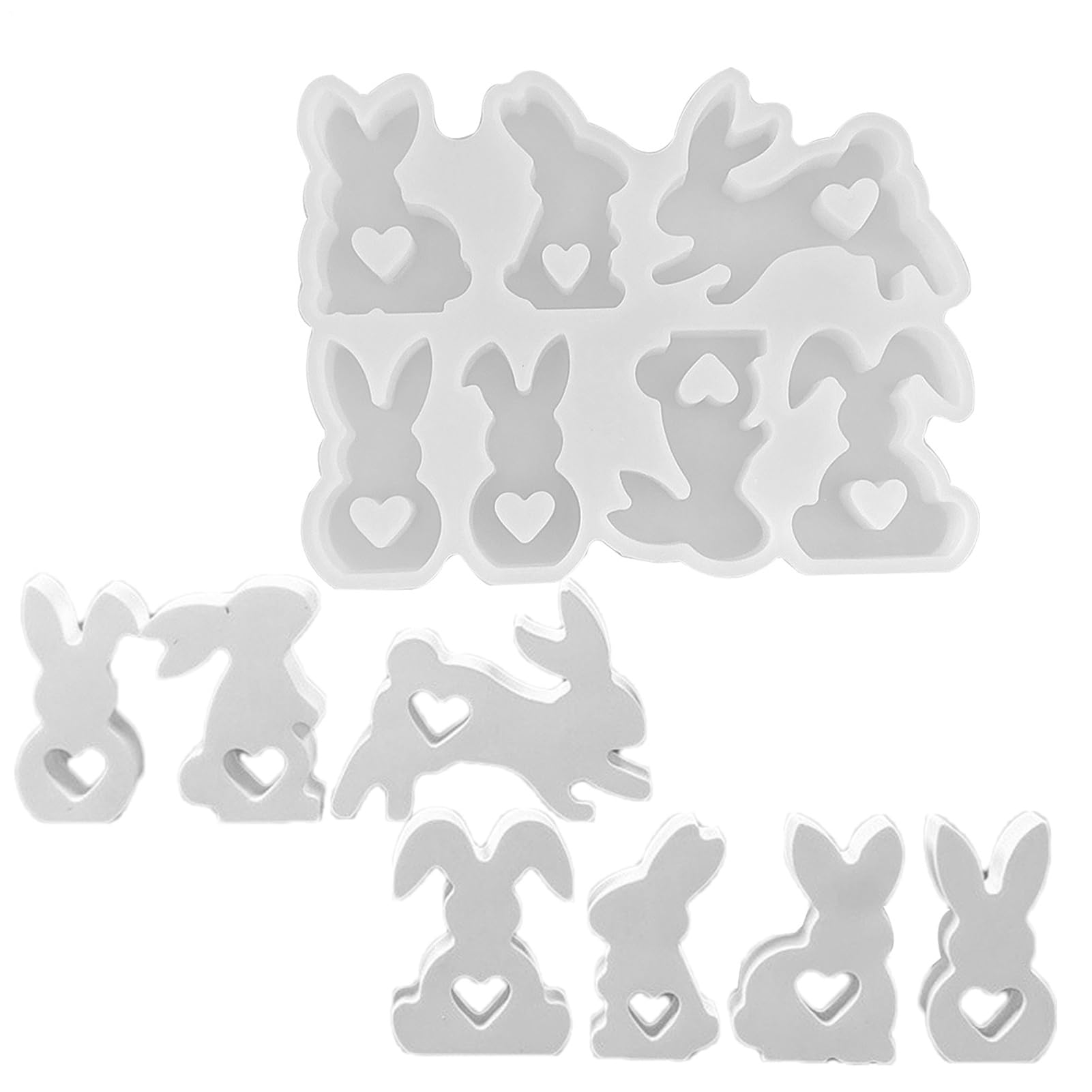 Moule à bougie lapin en silicone pour décorer l'étagère de votre salon