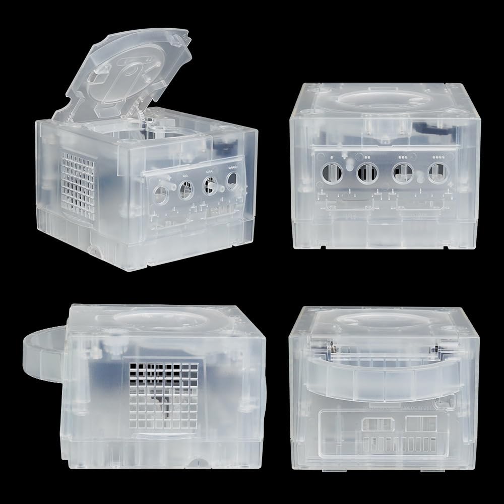 Funda protectora consola de juegos para NGC Mainframe Funda protectora transparente resistente a golpes y arañazos con carcasa completa (Blanco transparente)