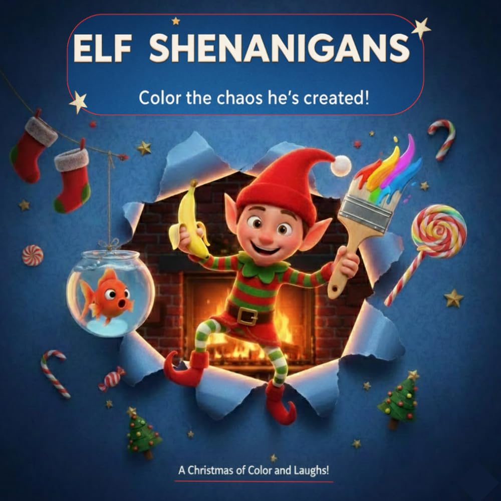 ELF SHENANIGANS: Color the Chaos He's Created!: A Christmas of Colors and Laughs!