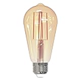 Item 776801 LED Filament, 2200K, Fully Compatible Dimming, Bulb Type ST18, 5 Watts, Bulb Base E26, 450 Lumens, 120V, CRI 90, Amber Light, Decorative