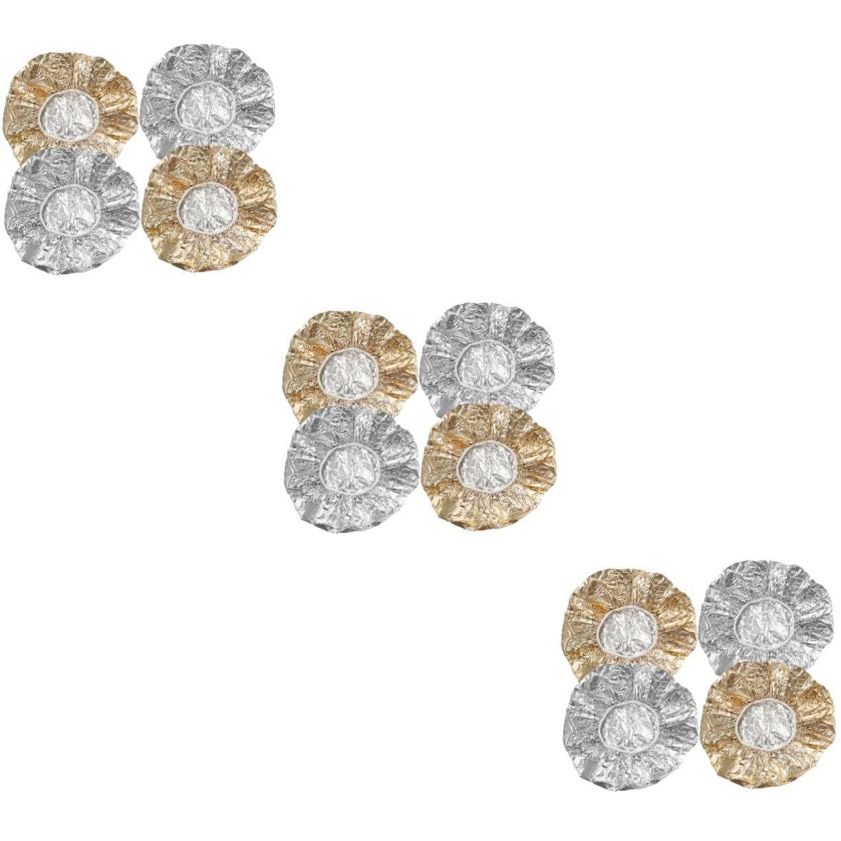 BIUDECO 3sets Hair Coloring Cap Tinfoil Steaming Haircare Hair Cap Reusable for Home Salon Use 4pcs*3