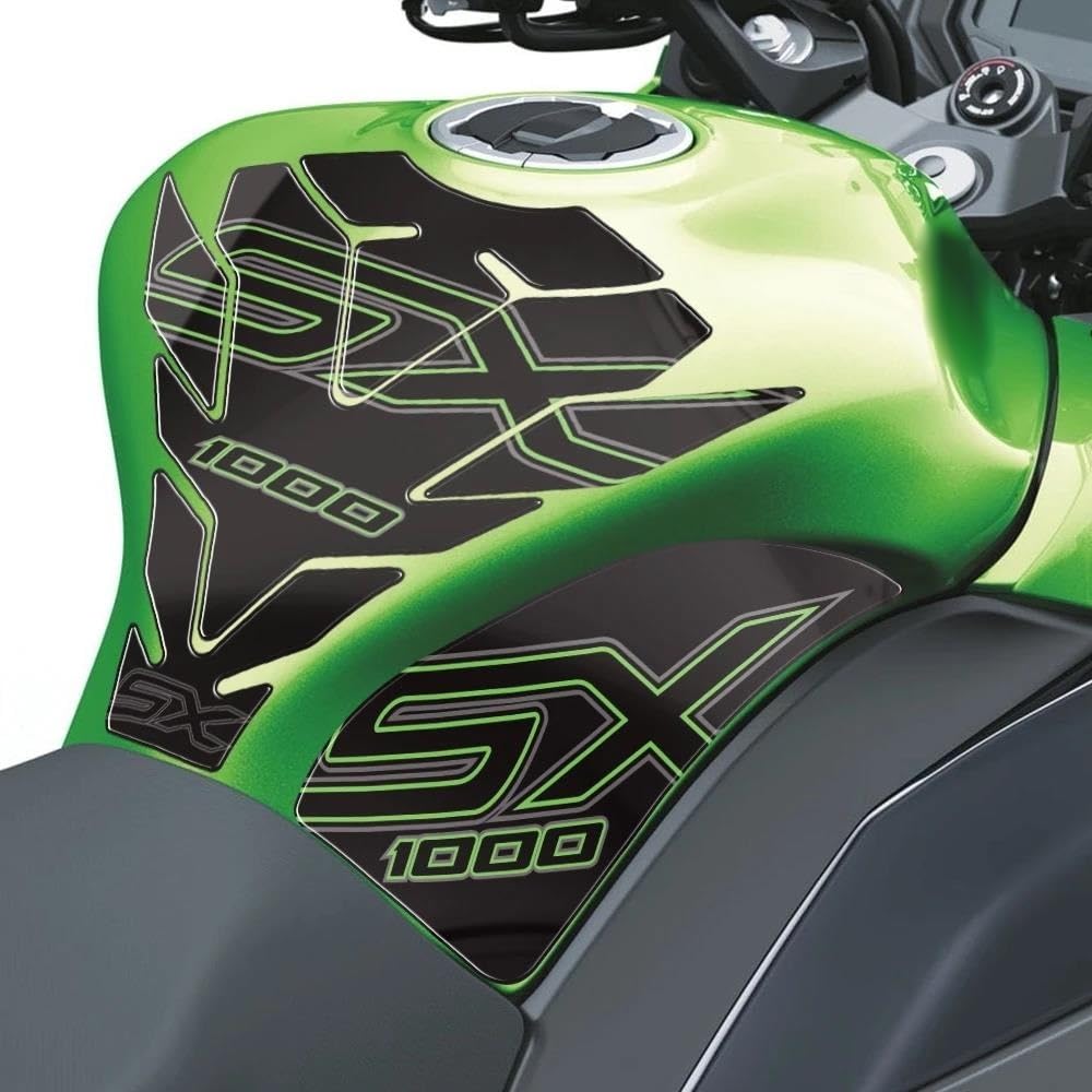 Anti-Rutsch-Aufkleber Für KAWASAKI Für Ninja 1000SX 2020–2025 Motorradzubehör Tank Knie 3D Gel Lackschutzset(E5)