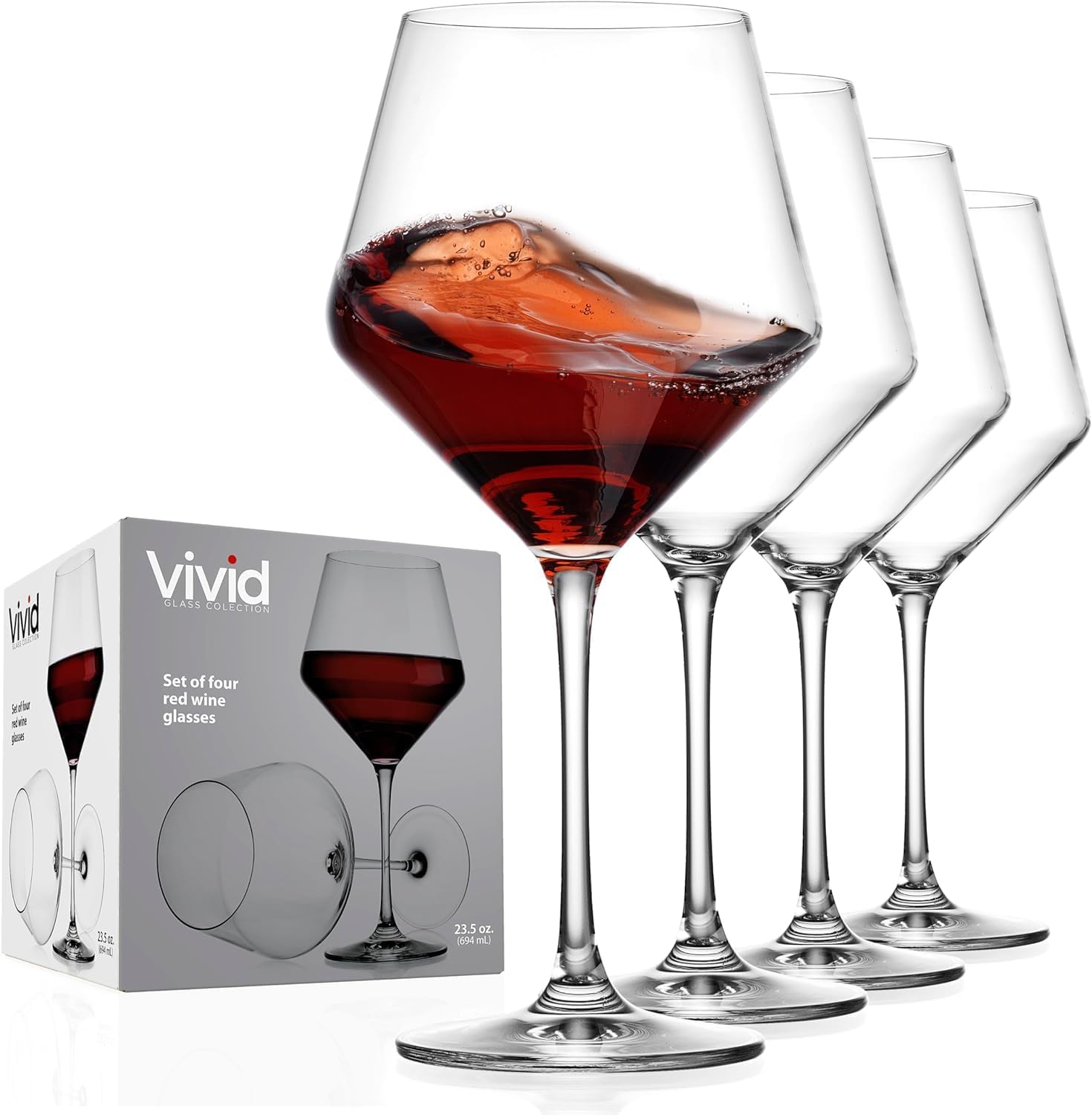 Glaver's Martini Glasses Set of 4 Cocktail Glasses, 10.5 Ounce Stemmed Margarita Glasses, for Bar, Martinis, Cosmopolitan, Gimlet, Elegant Packaging