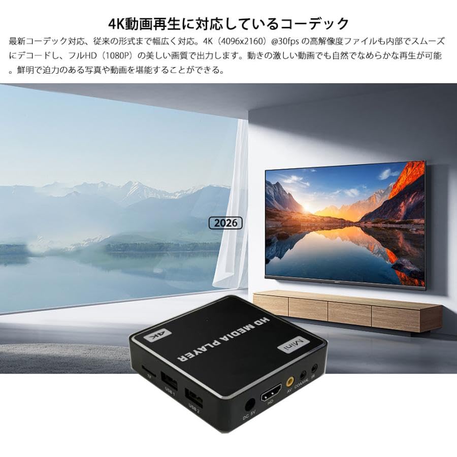 Amazon.co.jp: 4K対応 メディアプレーヤー 車載メディアプレーヤー