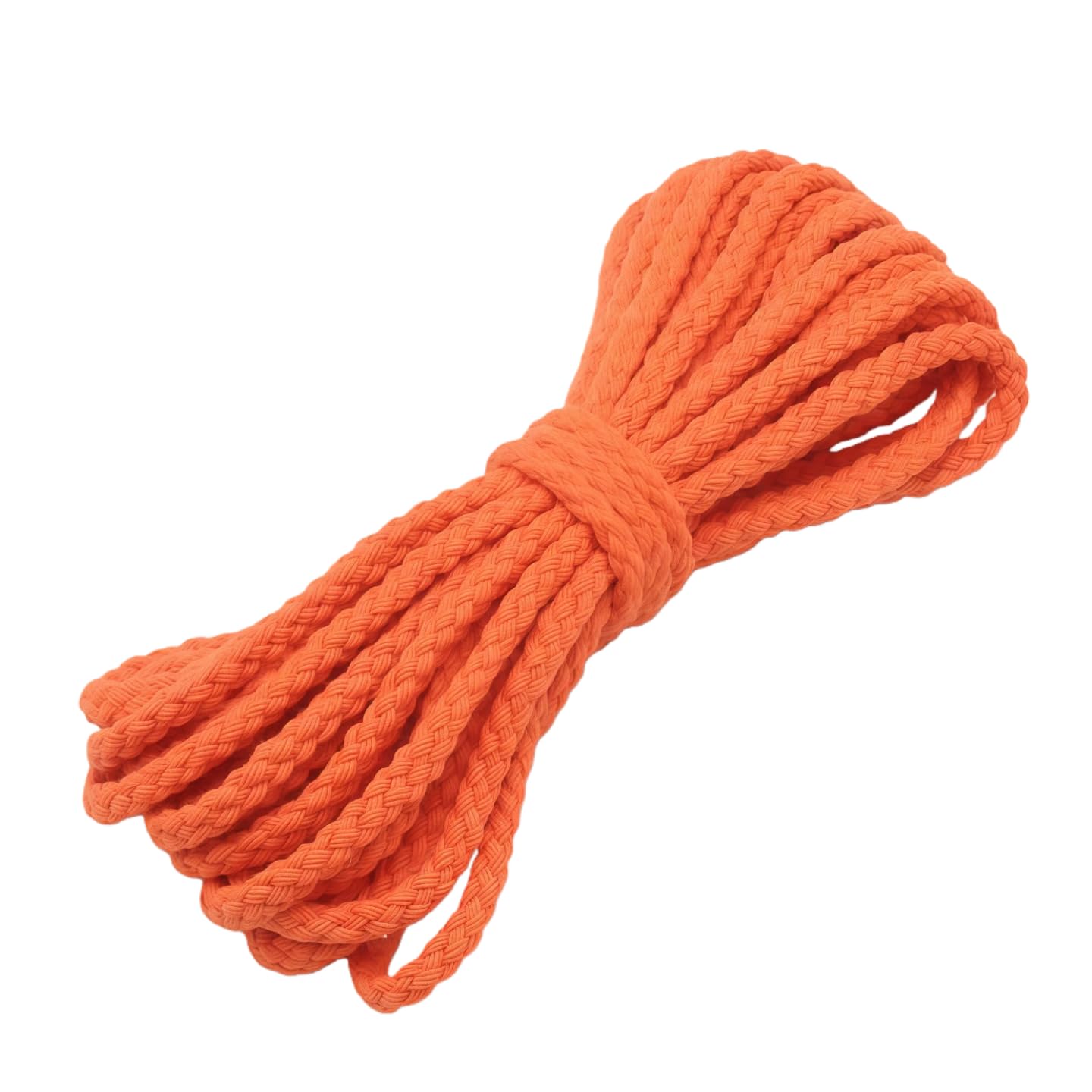 Braided Cotton Rope 10Meters*5MM Braided Macrame Cord Twisted Orange Cotton Cord for Sewing/Craft