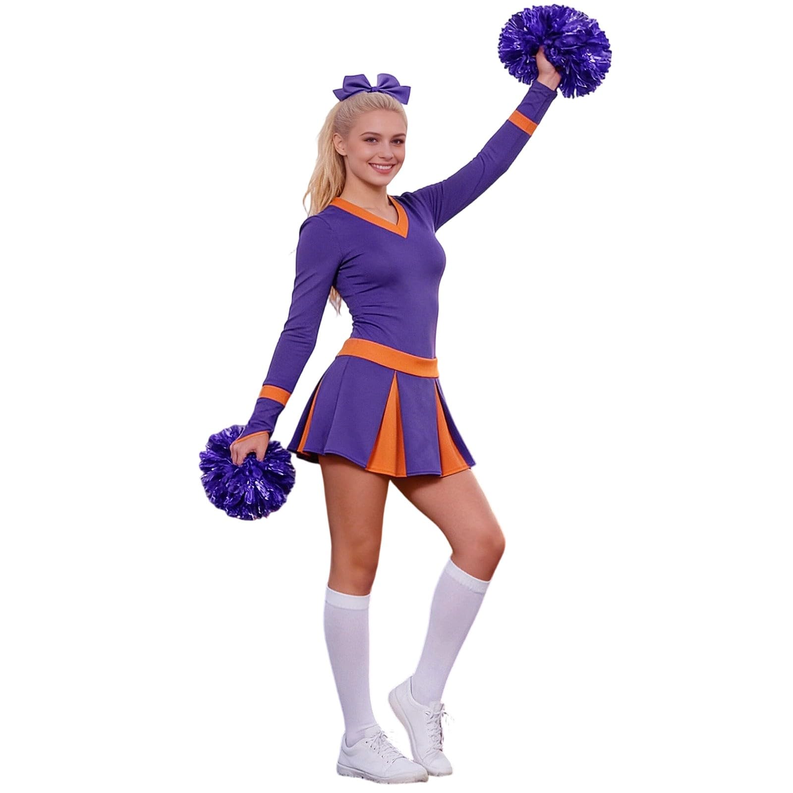 Adult Cheerleader Costume with Long Sleeves