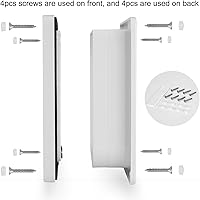 Vista 6 de Depets Puerta mediana con solapa para gatos con cerradura de 4 vías (tamaño exterior 7.5 x 7.8 pulgadas), kit magnético para puerta de mascotas