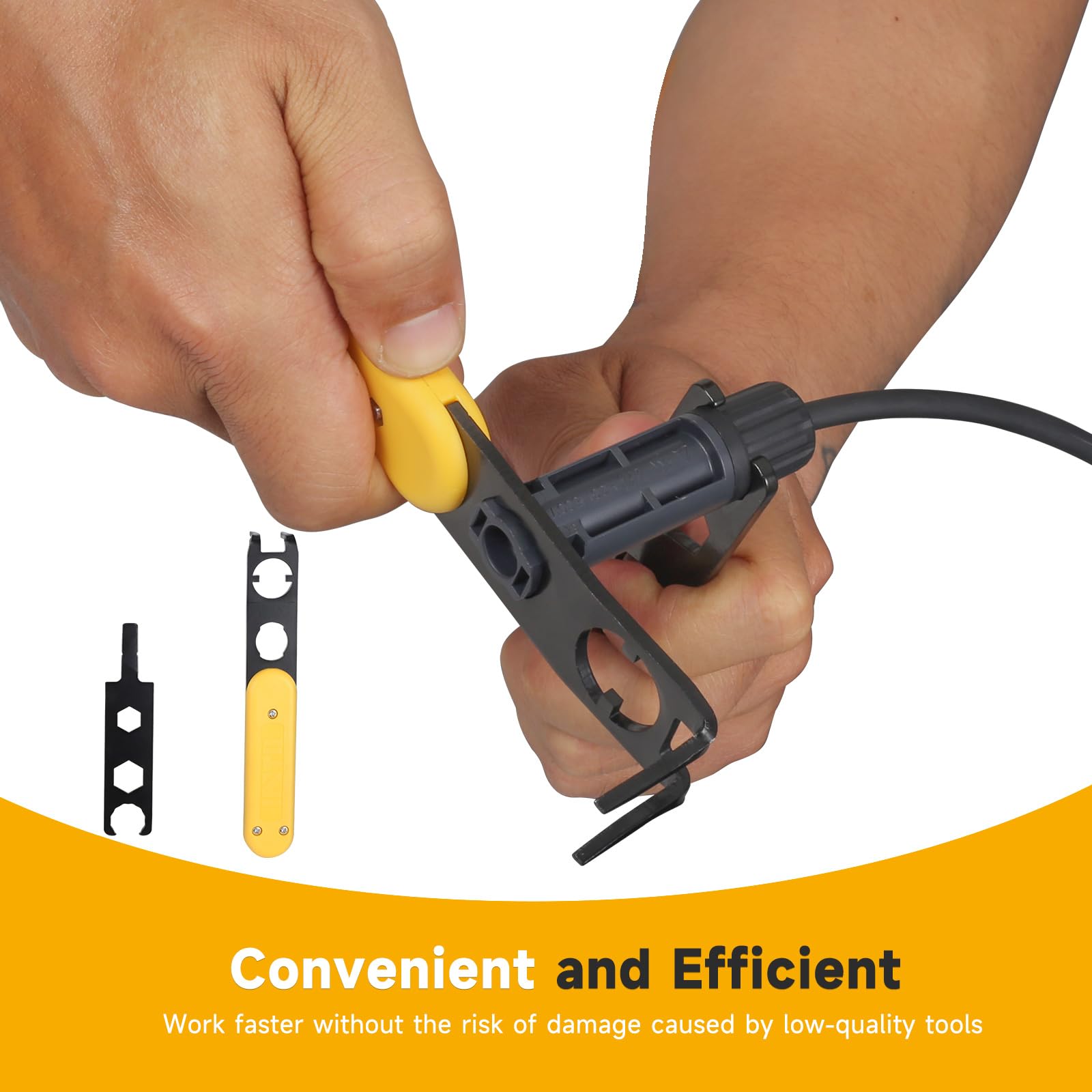 Herramienta de desconexión universal MC4, herramienta MC4 de metal con llave 6 en 1, herramienta de conector solar eficiente para montaje y desmontaje de conectores fotovoltaicos