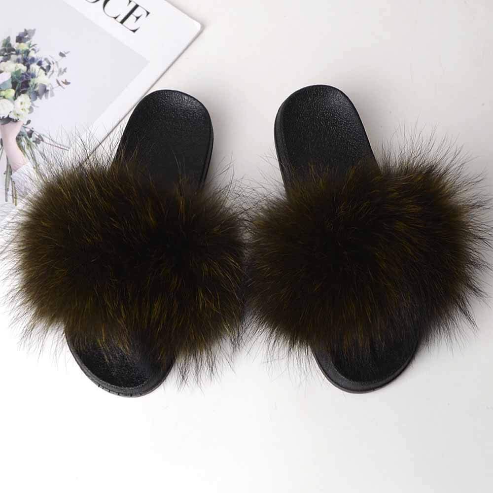 Pantuflas mullidas para mujer,color gris,felpa,peludas,suaves y cómodas,zapatillas planas de invierno,felpa,mullidas,chanclas,toboganes de piel con soporte de arco para niñas,sandalias planas con punt