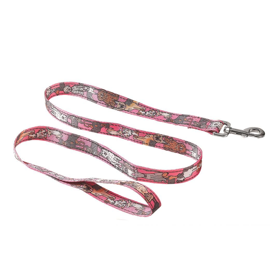 Eco Chic Recycled Dog Lead Double Sided Reflective Machine Washable Pet Leash (Dogs Pink Medium/Large)