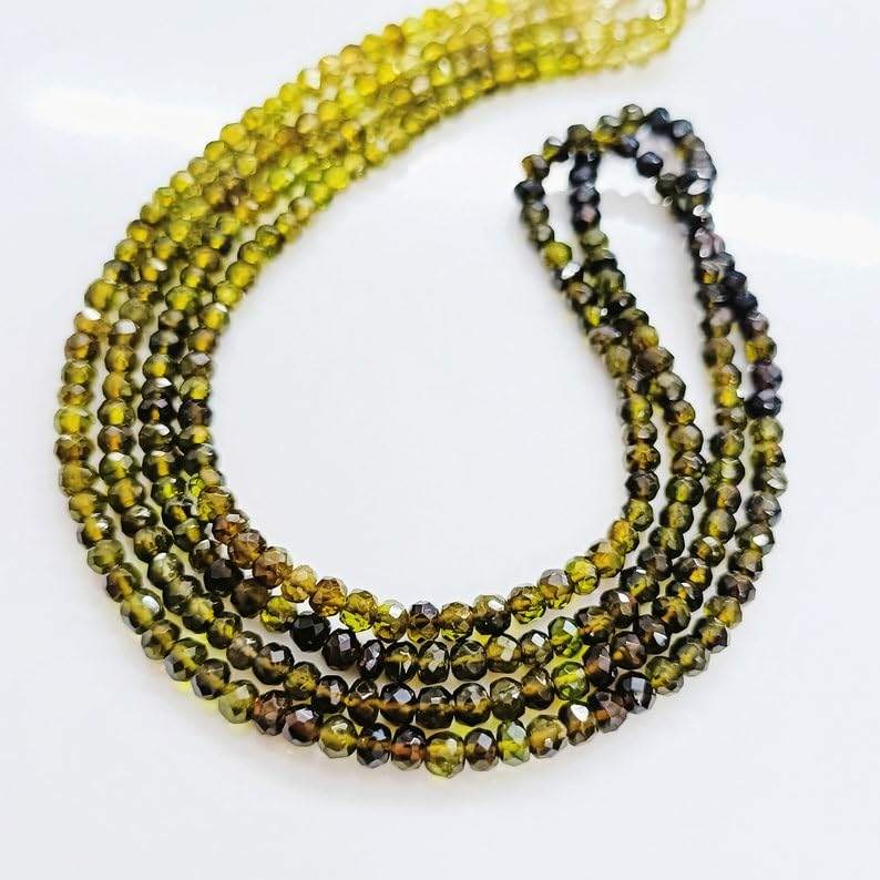 Perles tourmaline naturelle 3,5mm rondes lisses pour l'art de la bijouterie
