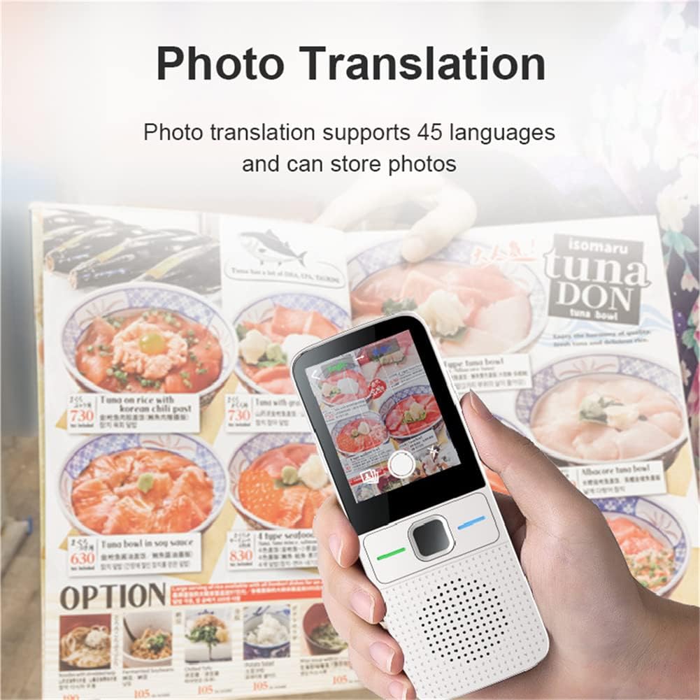 Garvee Traductor De Voz Inteligente 137 Idiomas – Traducción Instantánea Bidireccional, Voz y Foto – WiFi y Modo Sin Conexión – Dispositivo Portátil para Viajes, Aprendizaje, Oficina – Negro