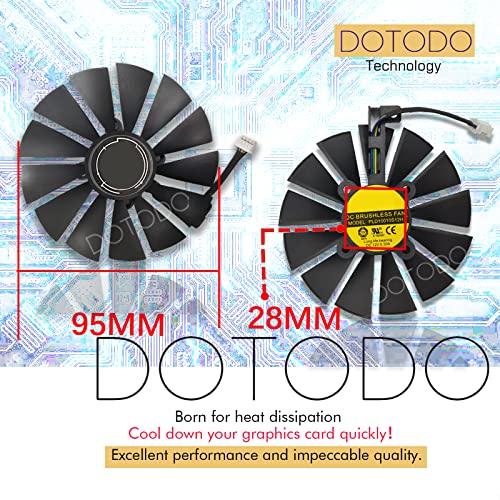 Dotodo New 95MM PLD10010S12H Cooler Fan For ASUS ROG STRIX Dual RX 470 570 For AMD RX470 RX570 Gaming Video Card Cooling Fan (Fan-single) - Image 4